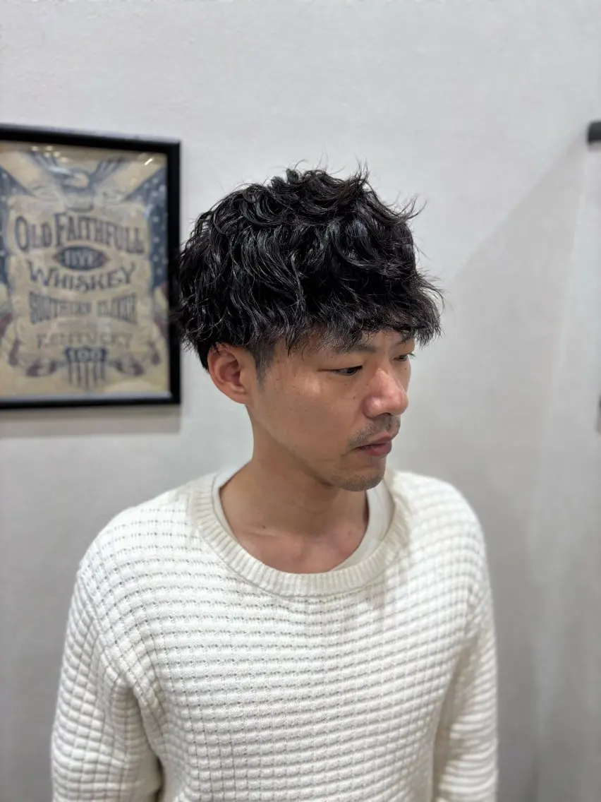 パーマ メンズ 𝑴𝒆𝒏𝒔特化 /パーマ人気/竜也のヘアスタイル