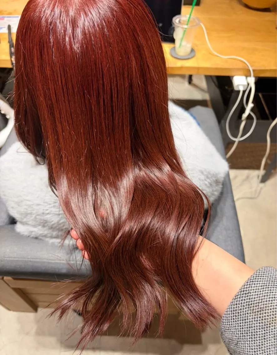 カラー ピンクカラー 大参 花のヘアスタイル