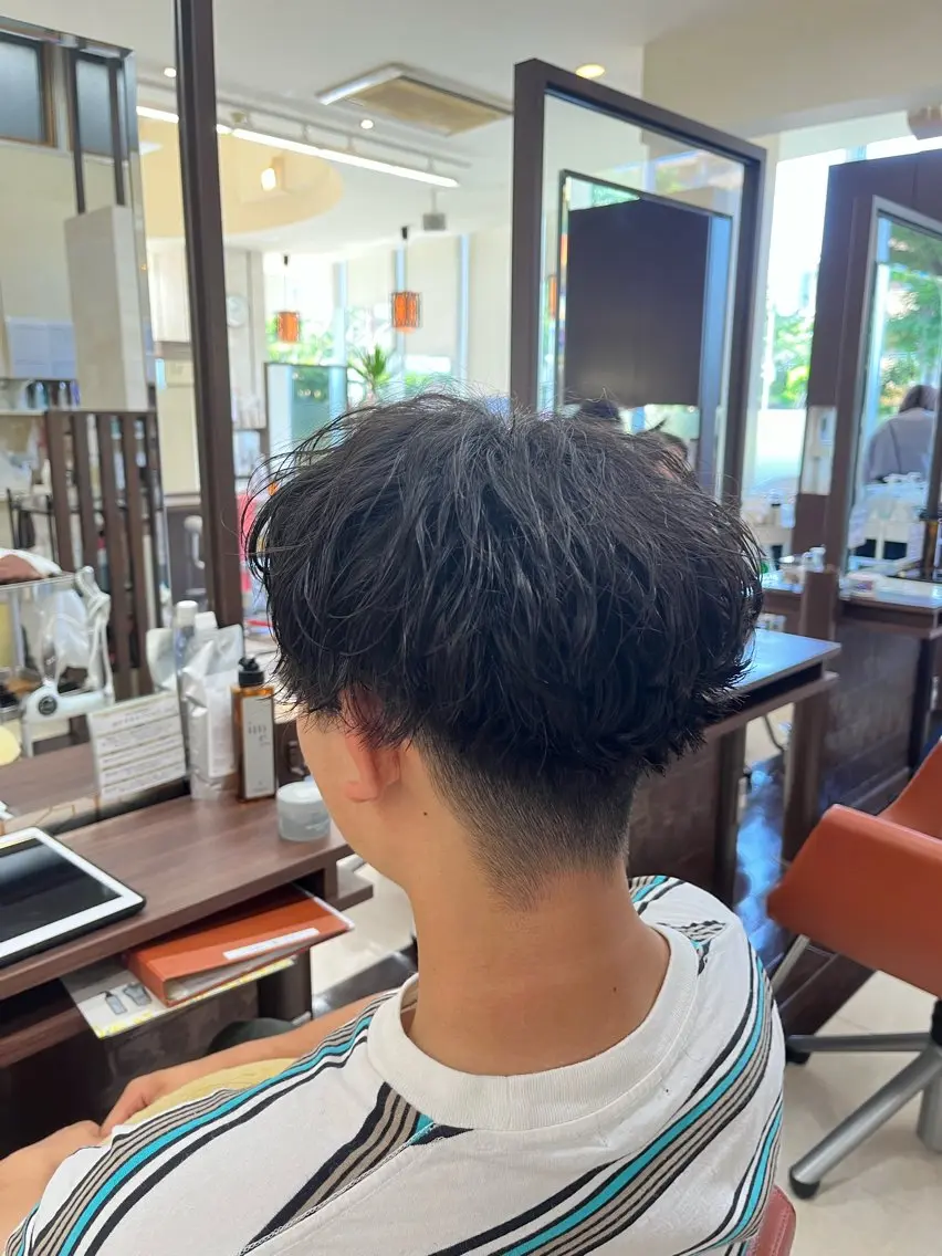 ショート パーマ メンズ マッシュ メンズパーマ 刈り上げ 🧊メンズ特化🧊 高木航希のヘアスタイル