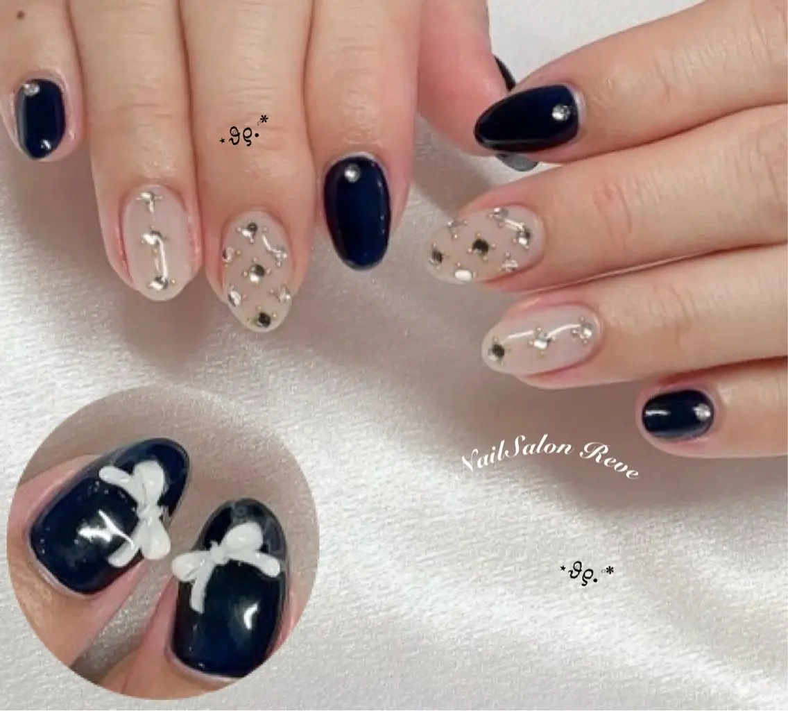 ミディアム 韓国風ヘア NailSalon Reveのネイルデザイン