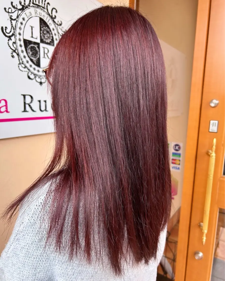 カラー カシス 坂本 瑞季 🤍 髪質改善のヘアスタイル