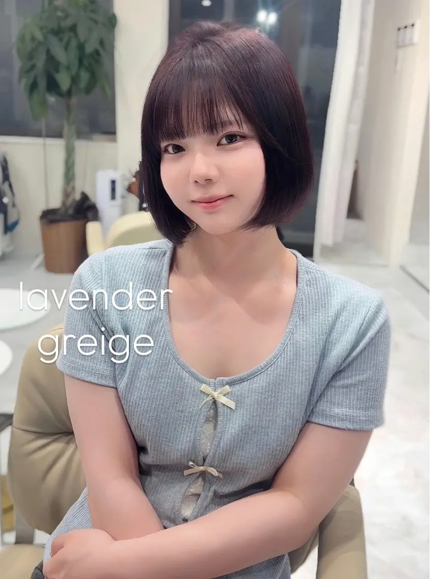 ミディアム カラー ヘアアレンジ 透明感カラー グレージュ ラベンダーカラー ラベンダーグレージュ ラベンダーグレー 加藤あいり/大人 可愛いモテカラー♡のヘアスタイル