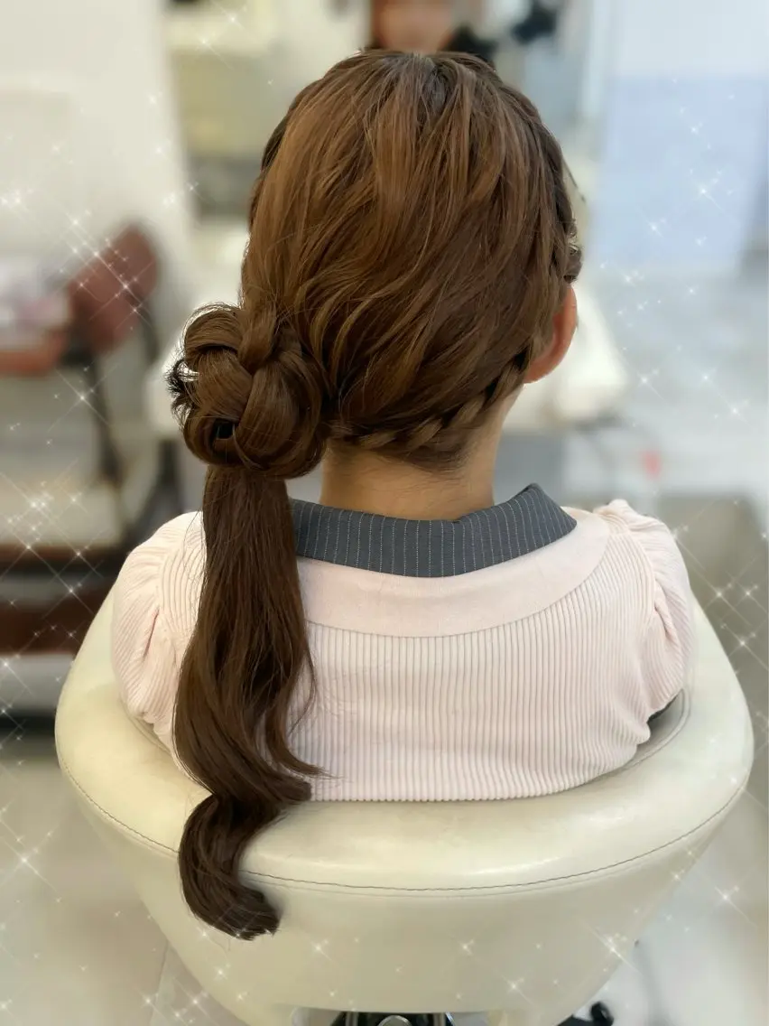 ロング ヘアアレンジ ヘアセット 声優オタク美容師🎀 𝑹𝑰𝑵𝑶𝑵のヘアスタイル