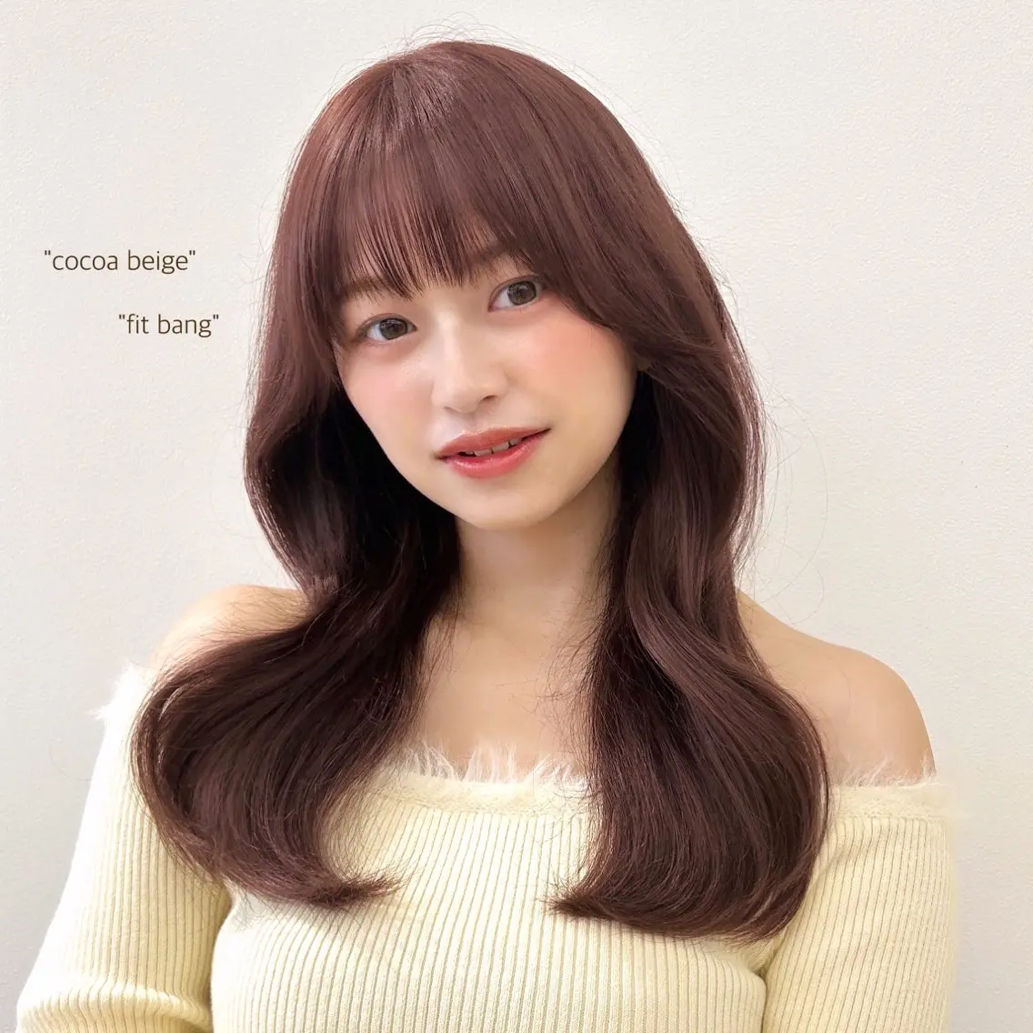 セミロング カラー 顔周りカット ミディアムヘア Chifumiのヘアスタイル
