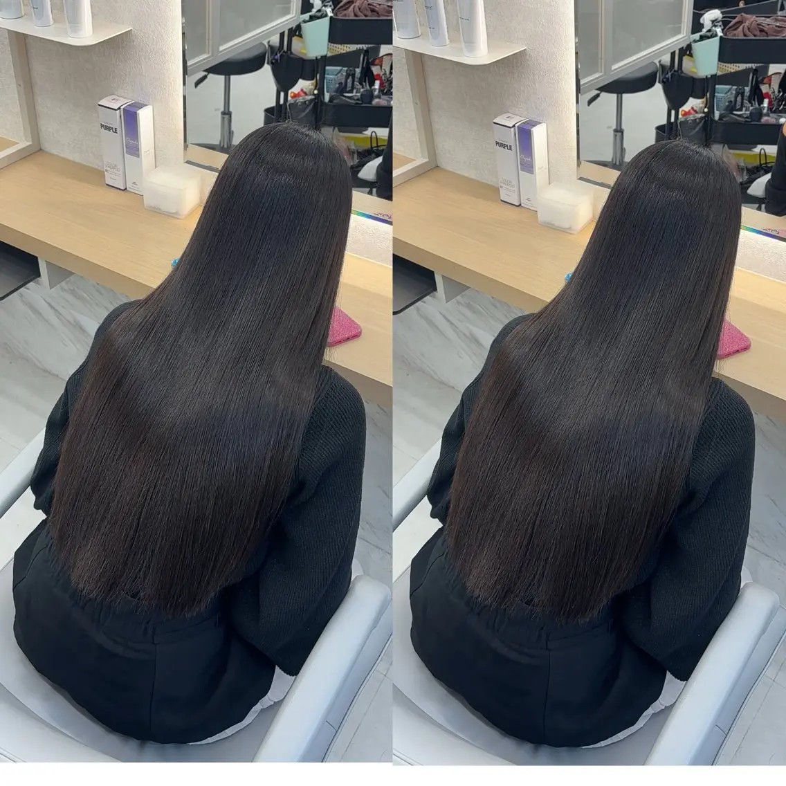 ロング カット ヘアカラー 縮毛矯正 トリートメント 今話題の艶髪矯正 美艶カラー/FUKAのヘアスタイル