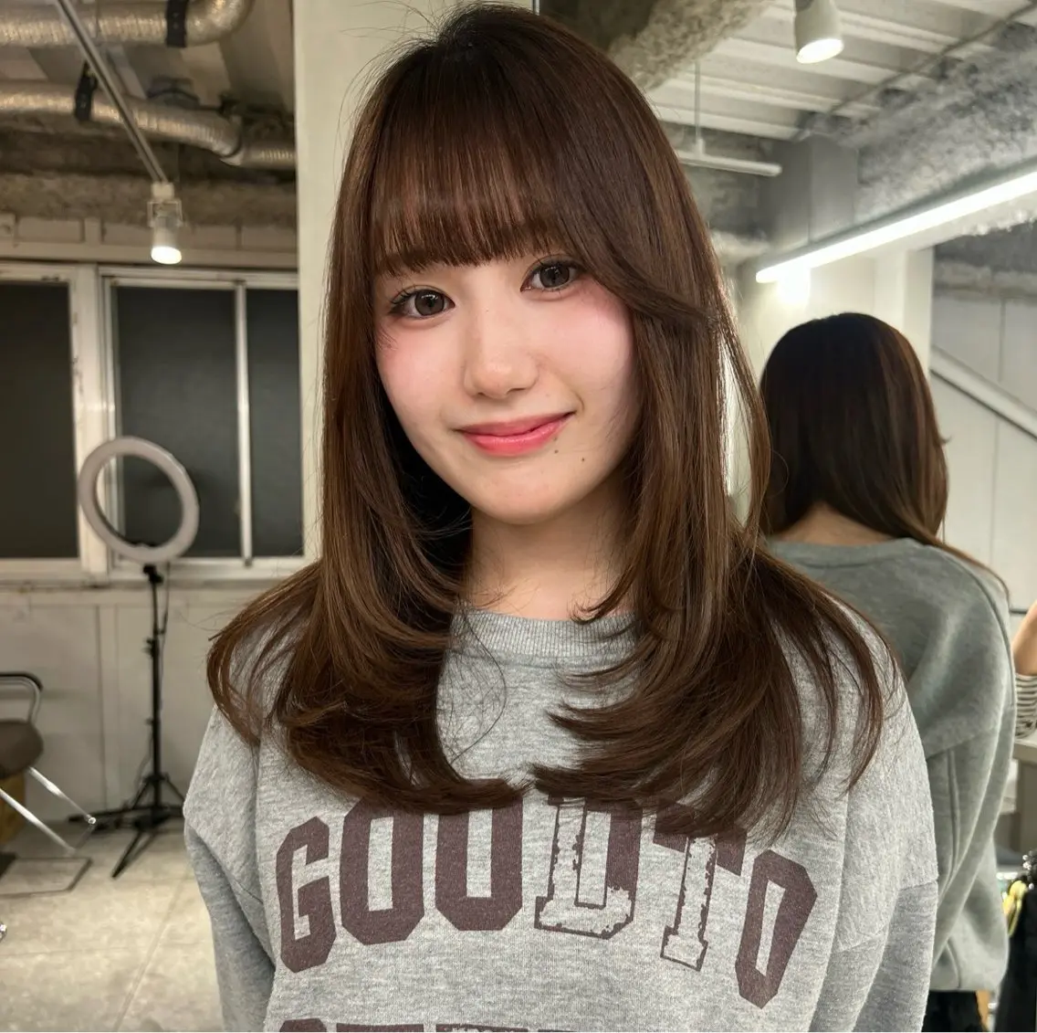 セミロング ヘアカラー fev kihoのヘアスタイル