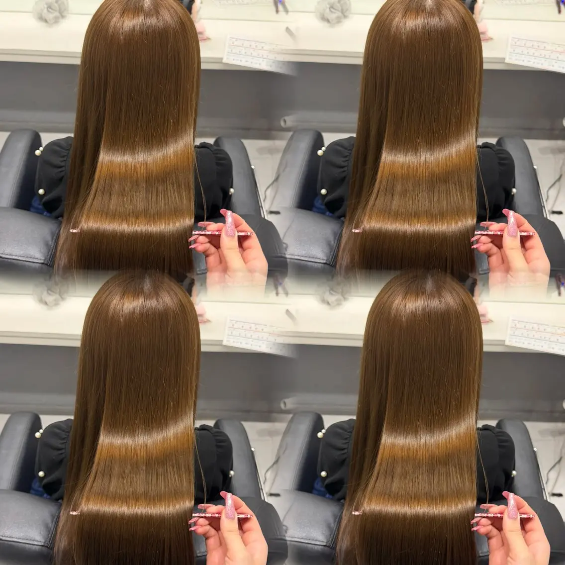 ロング カラー ヘアカラー トリートメント 🦋REISA🦋 エクステ×ハイトーンのヘアスタイル