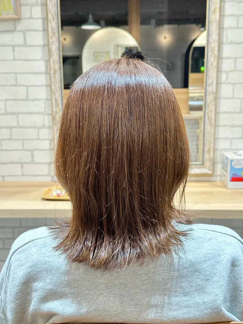 ミディアム カラー ブラウンカラー ピンクカラー ピンクブラウン ヘアカラー 🫧大樹 🫧のヘアスタイル