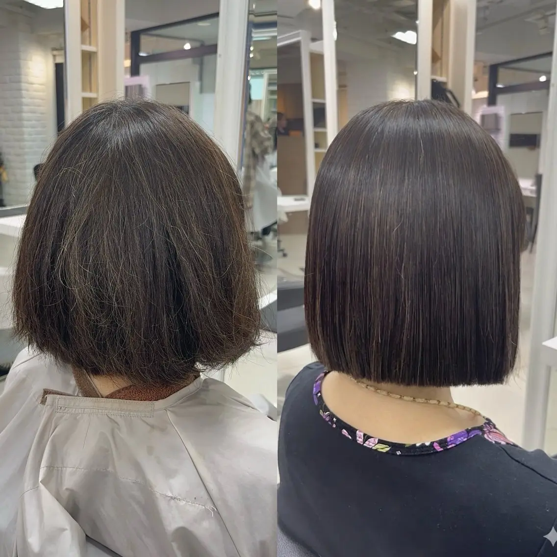 ミディアム パーマ カット 縮毛矯正 縮毛矯正指名No.1 艶カラー/SHIMAのヘアスタイル