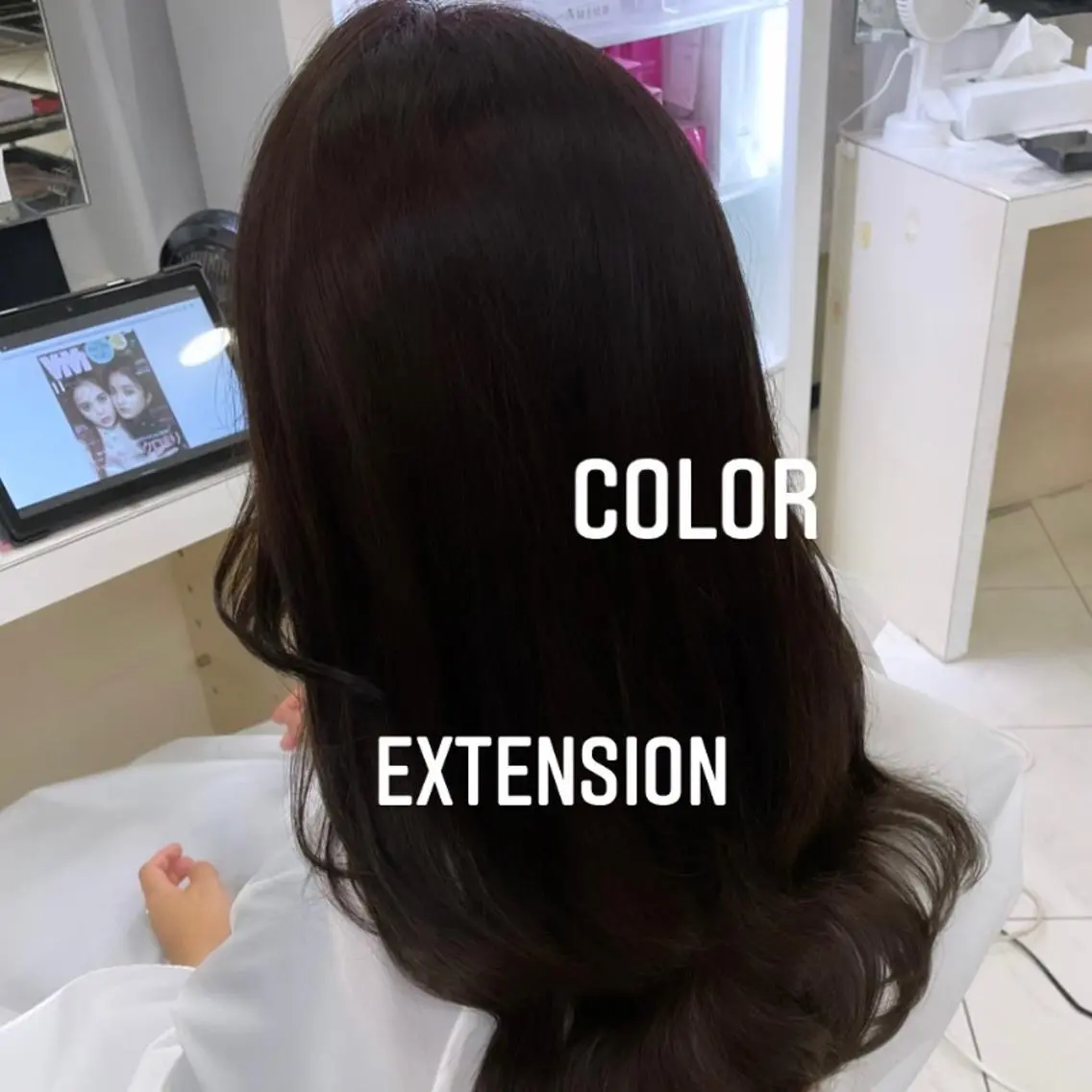 ロング カラー ヘアカラー エクステ エクステ🩵ブリーチ 韓国ヘア🩵KAEのヘアスタイル