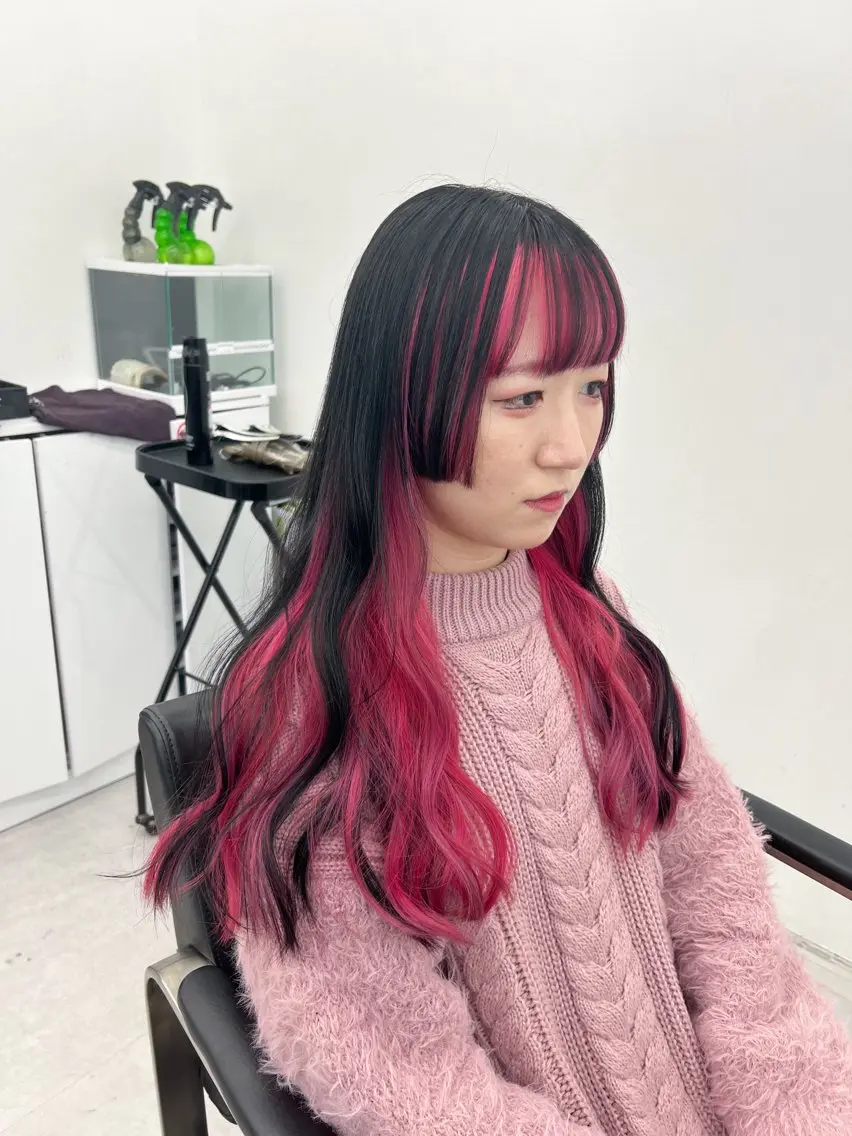 ロング カット ヘアカラー トリートメント ☺︎ RIHOのヘアスタイル