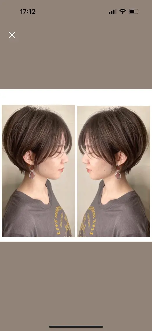 ショート カラー ハイライトカラー ハイライト ショートヘア カット ヘアカラー トリートメント 京都大人女性ショート 徒歩1分/秋山のヘアスタイル