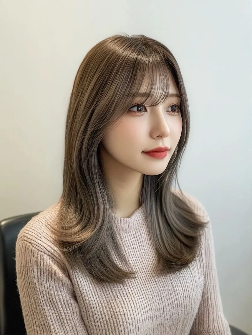 ミディアム カット 大谷 海愛のヘアスタイル
