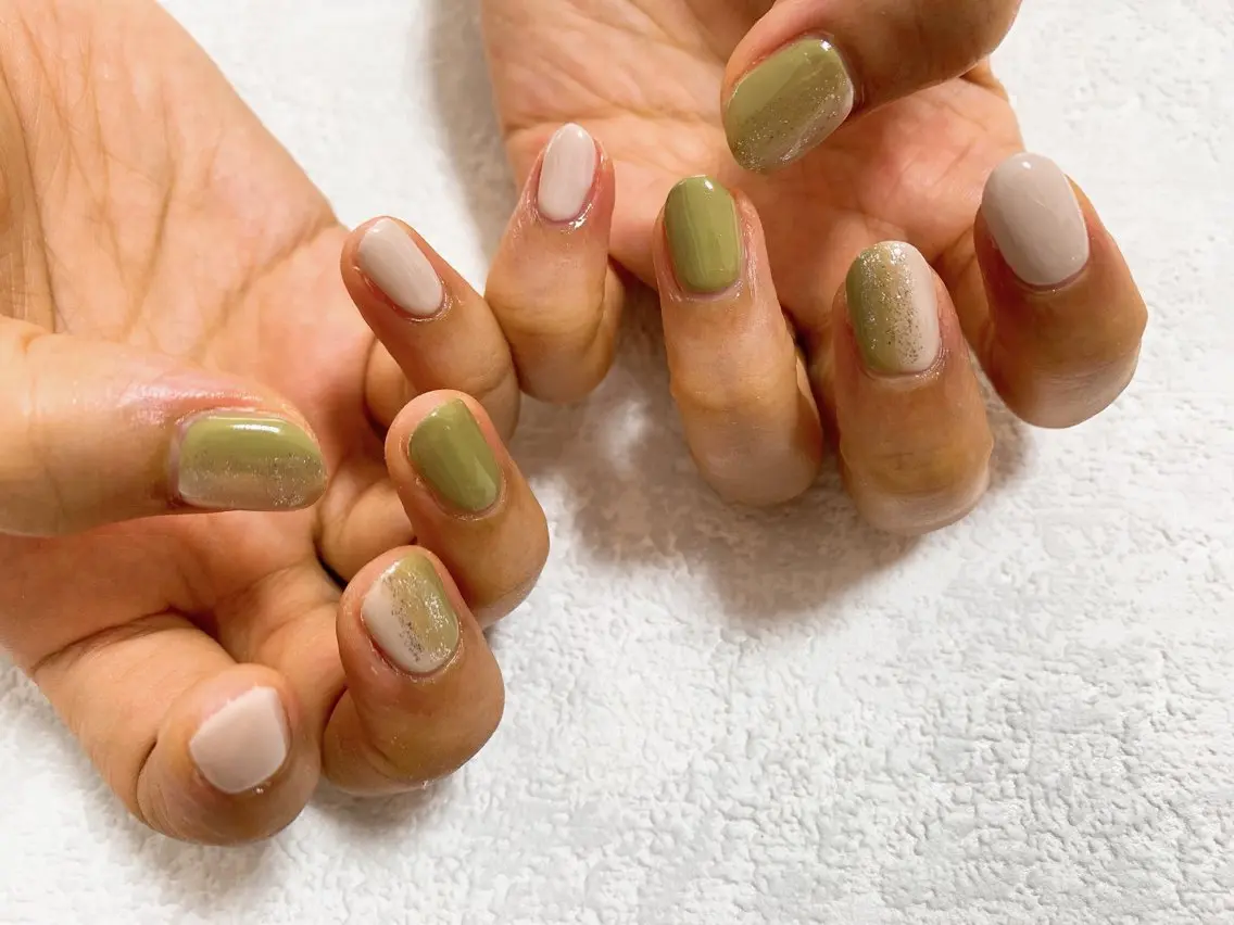 ネイル ジェルネイル グラデーション 韓国ネイル メンズネイル パラジェル kiki nail たまプラーザのネイルデザイン