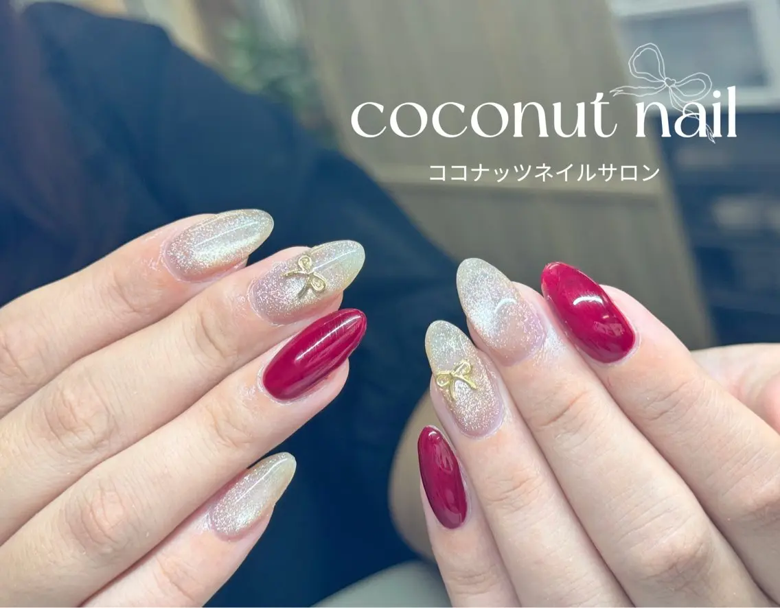 ネイル べっ甲ネイル フレンチネイル キラキラネイル マグネットネイル 大理石ネイル(マーブル) ハンドネイル 神田 ココナッツのネイルデザイン