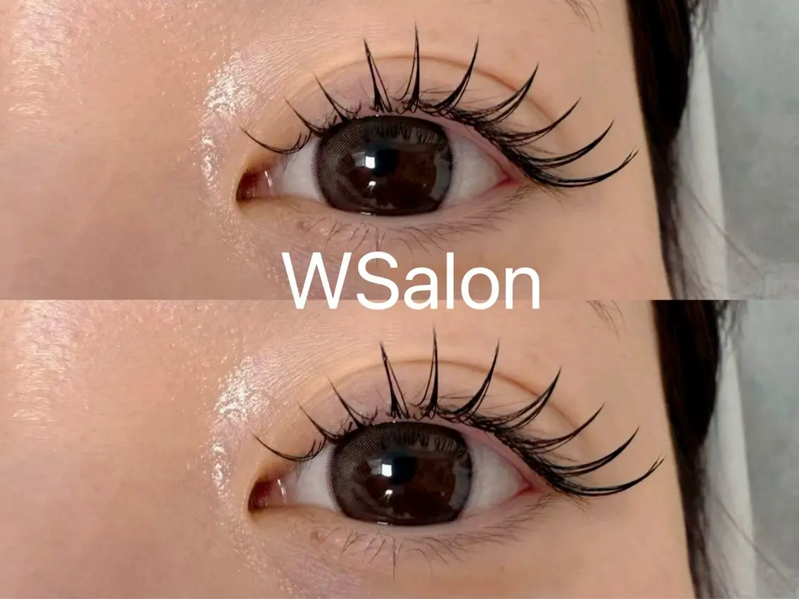 マツエク・マツパ 付け放題 バインドロック カラーマツエク フラットラッシュ 韓国風マツエク W Salon アイラッシュのマツエク・マツパデザイン