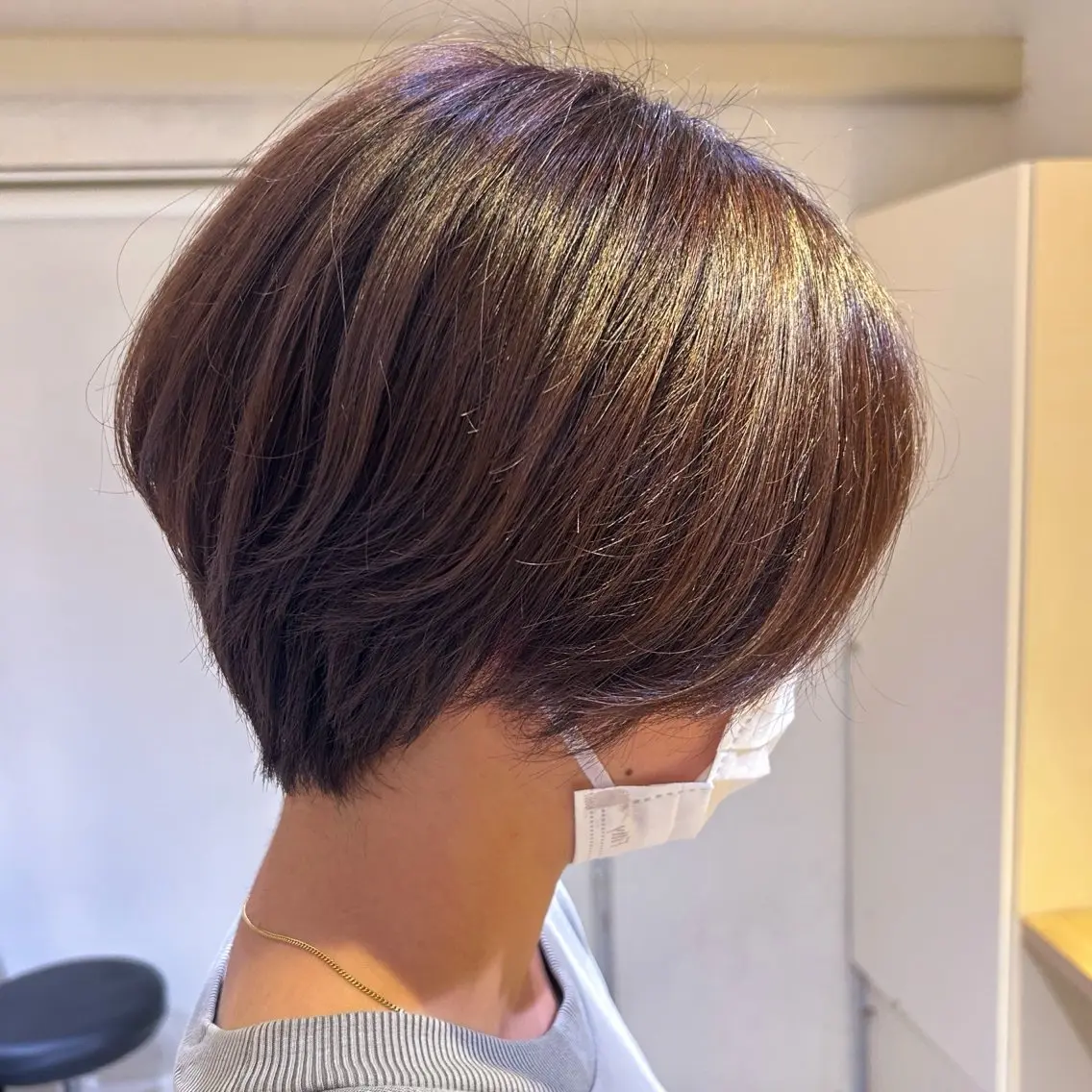 ショート カラー ブラウンカラー ラベンダーカラー ラベンダーブラウン 甲斐 瑞稀のヘアスタイル