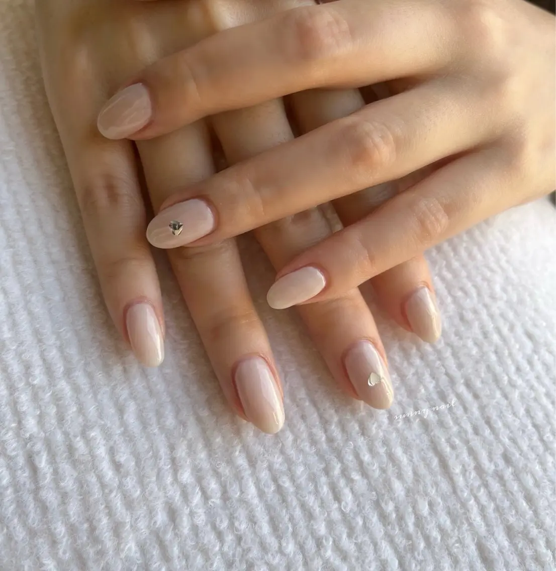 ネイル ジェルネイル ハート パラジェル シンプルネイル sunny nailのネイルデザイン
