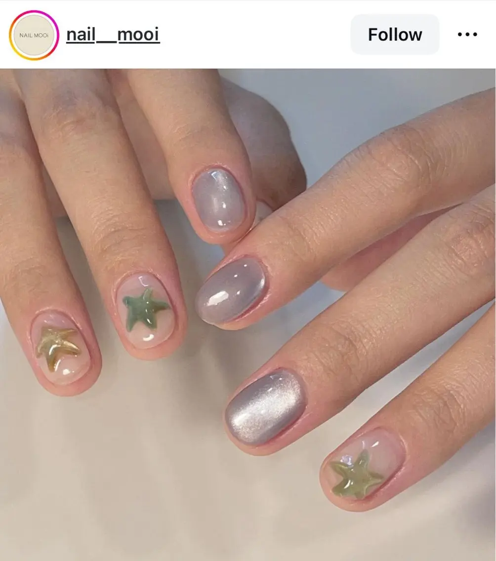 ネイル マグネットネイル シンプルネイル Tina Nailstudioのネイルデザイン