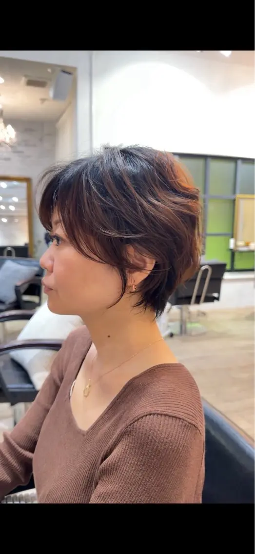 ショート ショートヘア 似合わせカット/心斎 橋/ヘアセットのヘアスタイル