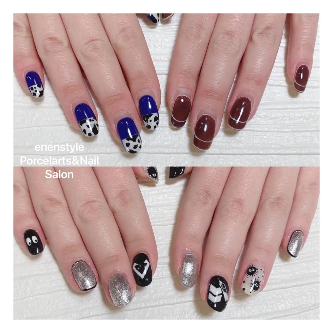 ミディアム ネイル ハンドネイル 🐾enen style 🐾のネイルデザイン