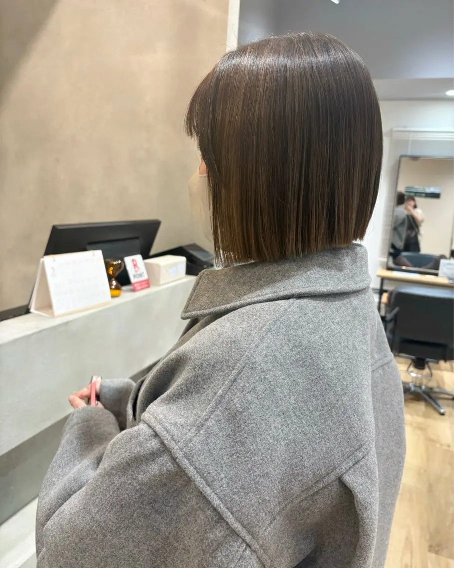 ショート 切りっぱなしボブ ボブ カット こうやま みるのヘアスタイル