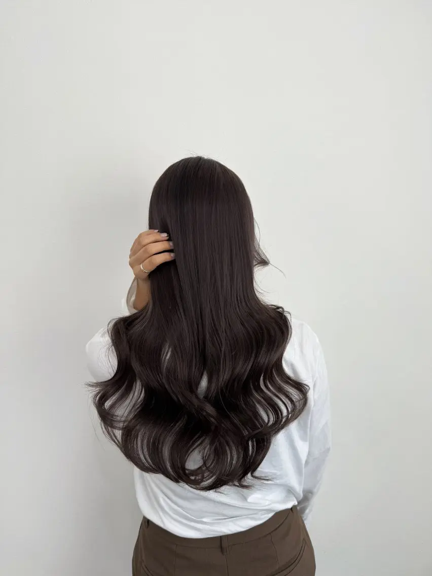 ロング ボブ くびれヘア 髪質改善 韓国風ヘア レイヤーカット 【ioe岡本】🐶 向井歩のヘアスタイル