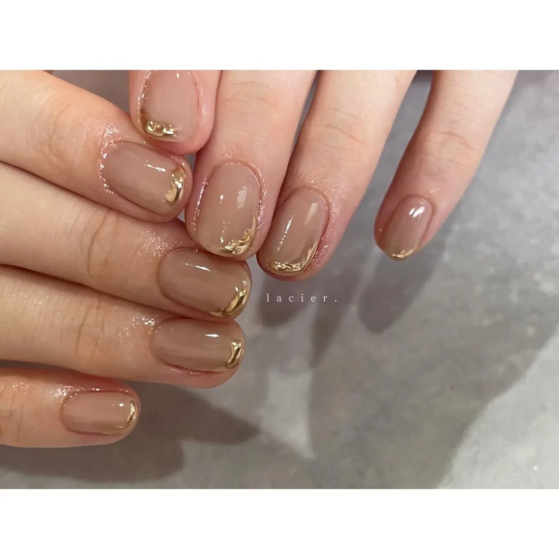 ネイル アートネイル ミラーネイル ニュアンスネイル ワンカラーネイル ブライダルネイル ハンドネイル lacier nailのネイルデザイン