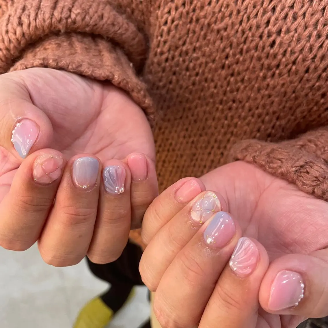 ネイル ハンドネイル フットネイル ゆびノさき茨木店 ニュアンス/アートのネイルデザイン