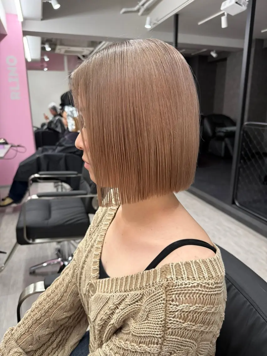 ショート カラー 切りっぱなしボブ ボブ REN /名駅のヘアスタイル