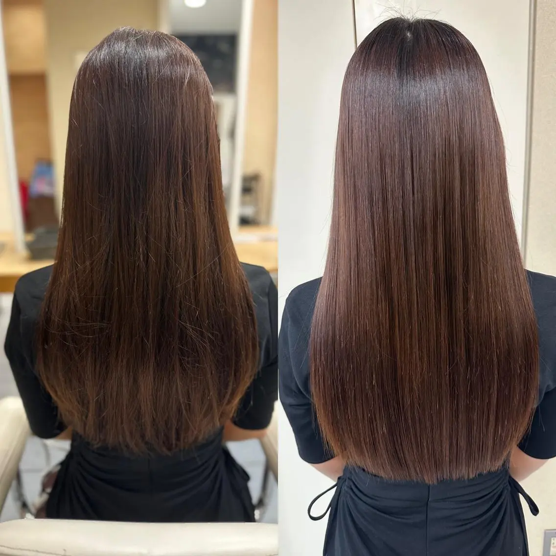ロング パーマ カット 縮毛矯正 トリートメント 髪質改善/縮毛矯正 /レイヤーカット岡部のヘアスタイル