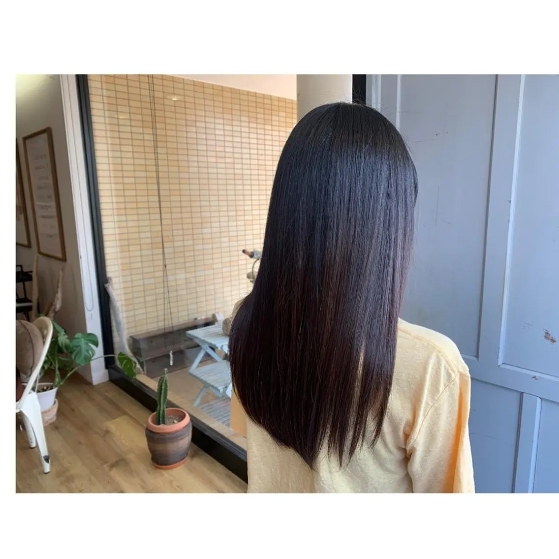 ロング カラー 髪質改善 ヘアカラー トリートメント ツキダテ ユイのヘアスタイル