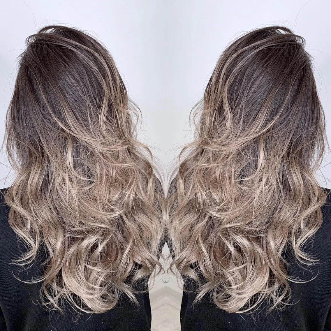 ロング カラー バレイヤージュ レイヤーカット 髪質改善特化 サロン✨代表HIROのヘアスタイル
