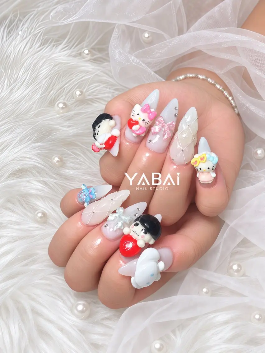 ネイル アートネイル リボン YABAI NailStudioのネイルデザイン