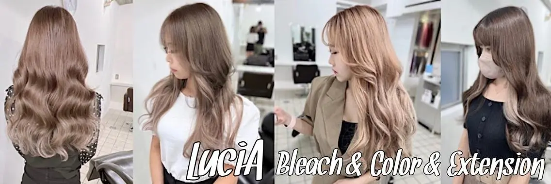 ロング カラー ヘアアレンジ エクステ7:30〜 LuciA\5900のヘアスタイル