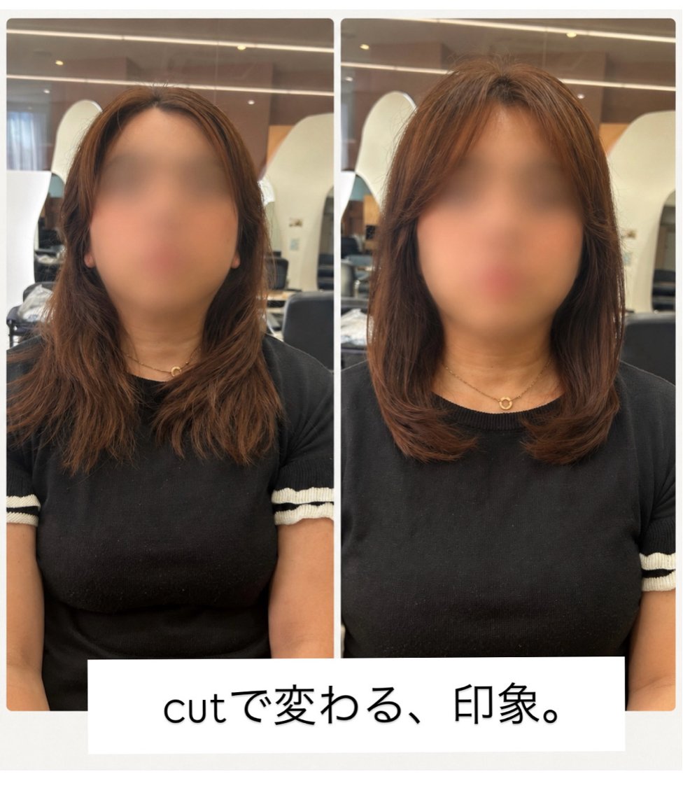ミディアム カット 梅田 / 茶屋町 / 髪質改善/🎀こゆずのヘアスタイル