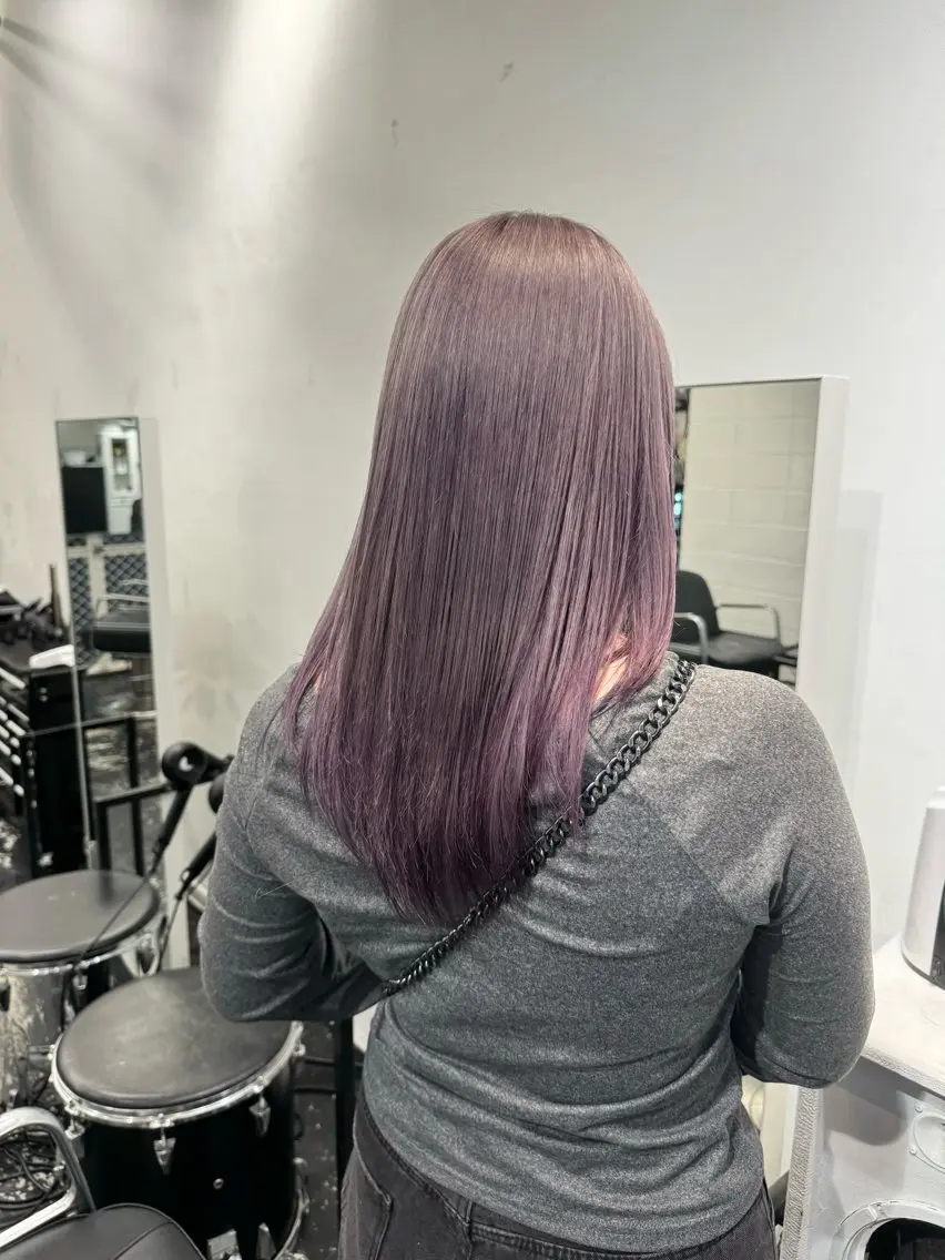 ロング カラー ヘアアレンジ ブリーチ グレージュ ラベンダーカラー ラベンダーグレージュ ラベンダーグレー カット ヘアカラー トリートメント 艶ハイトーン/ヘア アレンジAYAKAのヘアスタイル