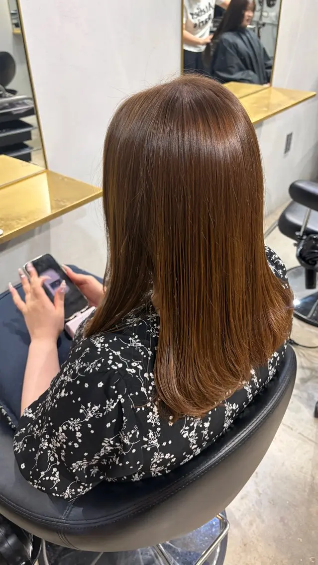 ロング カラー ヘアカラー トリートメント ヘッドスパ ヘアセット 表参道/透明感カラー /nanakoのヘアスタイル