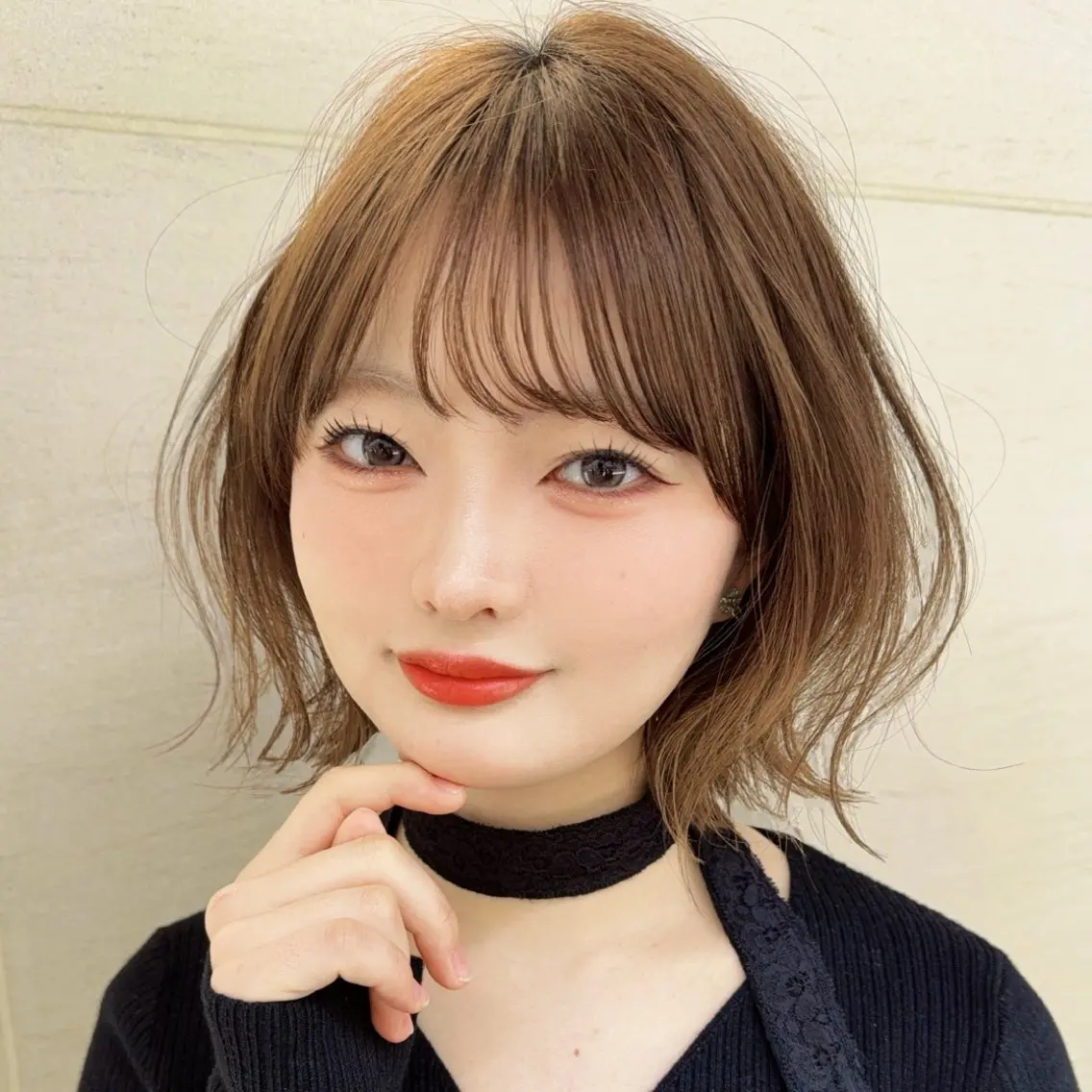 ミディアム カラー レイヤー|縮毛矯正 |韓国ボブ|岡田洸太のヘアスタイル