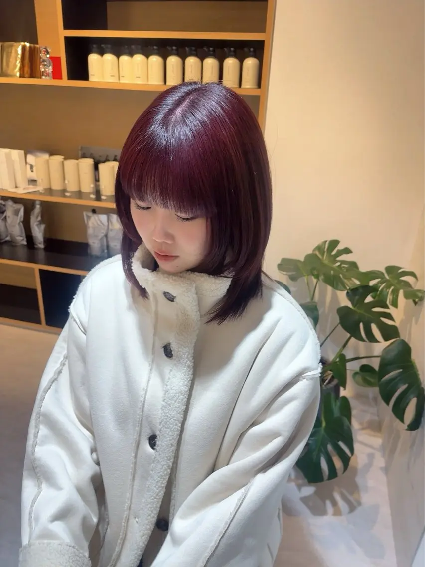 ミディアム 髪質改善 カット ヘアカラー トリートメント Lucas髪質改善 natsukiのヘアスタイル