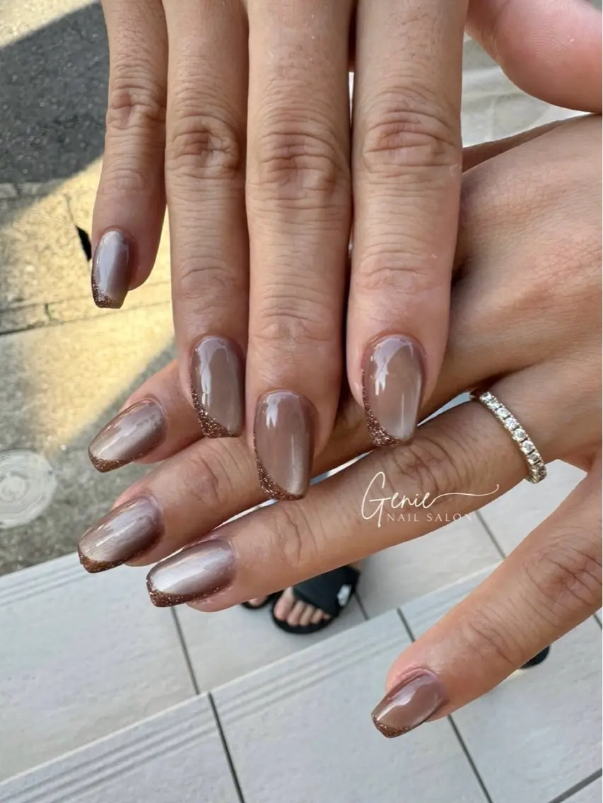 ネイル フラッシュネイル マグネットネイル ハンドネイル Nail salon Genieのネイルデザイン