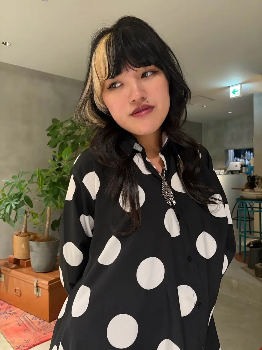 セミロング ヘアカラー fuka ฅ⸃⸃のヘアスタイル