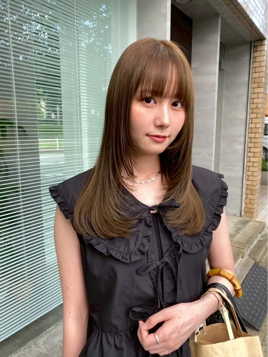 ロング カット ヘアカラー トリートメント qpula クプラのヘアスタイル