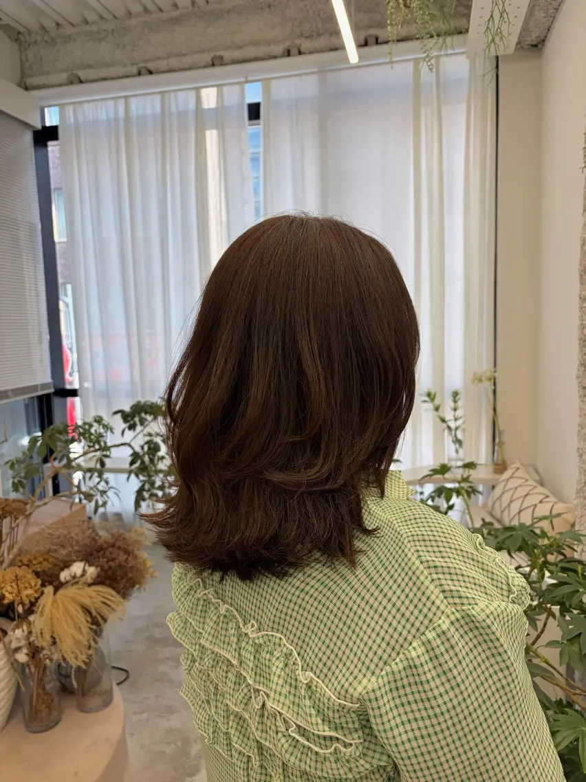 セミロング カラー ヘアカラー トリートメント 透明感カラー/名古屋 /栄/木下奈々望のヘアスタイル