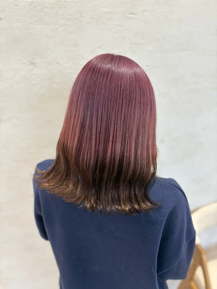 ミディアム ヘアカラー トリートメント かな🎀 ぷるカラー/エクステのヘアスタイル