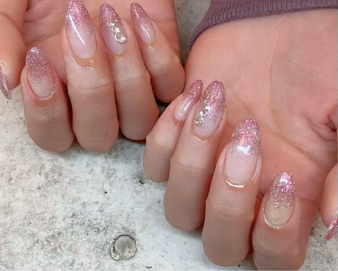 ロング ネイル ストーンネイル ハンドネイル Nail_by N1のネイルデザイン