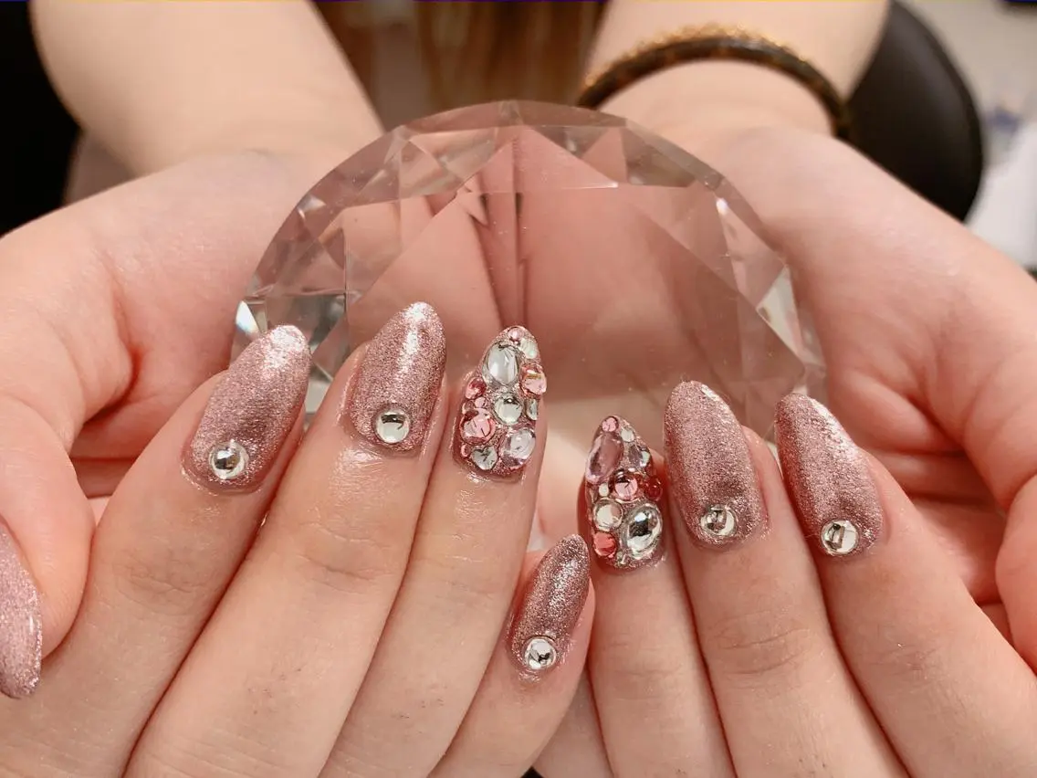 ネイル キラキラネイル 💎JADE💎 安田沙也香のネイルデザイン