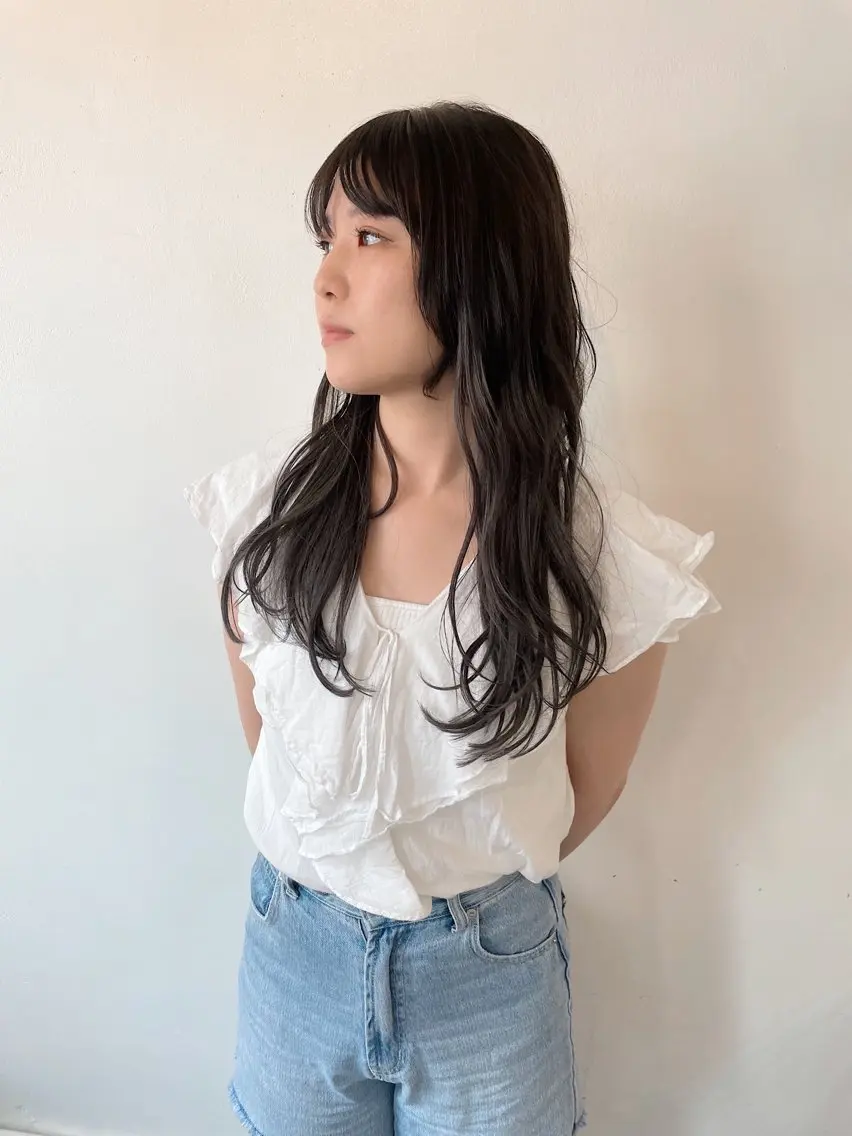 ロング シールエクステ エクステ h a k u 大倉 卓人のヘアスタイル