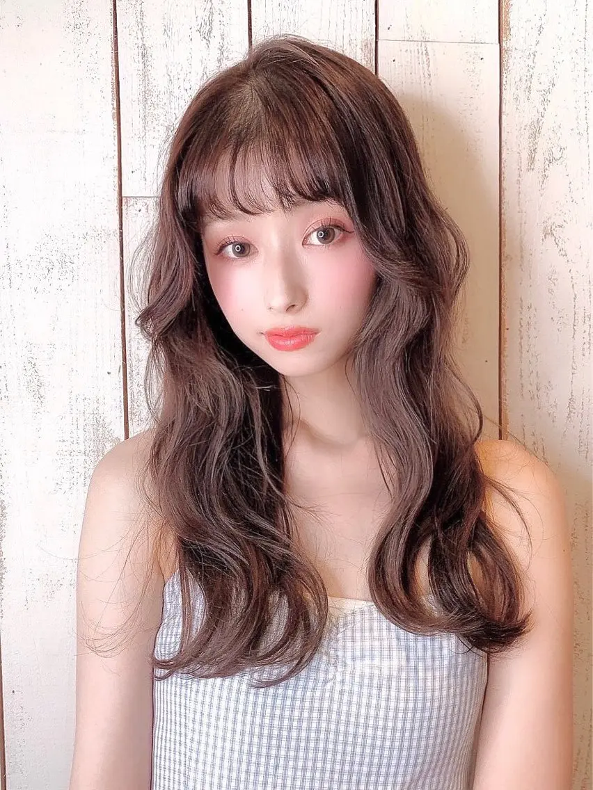 ロング ケアカラー デジタルパーマ 🫧モデルさま募集中のヘアスタイル