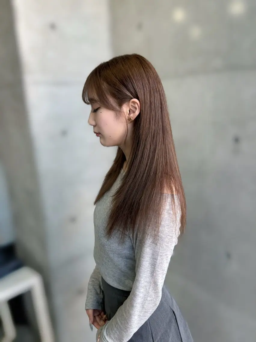 ロング カット ヘアカラー 韓国ヘア🤍 慎之介のヘアスタイル